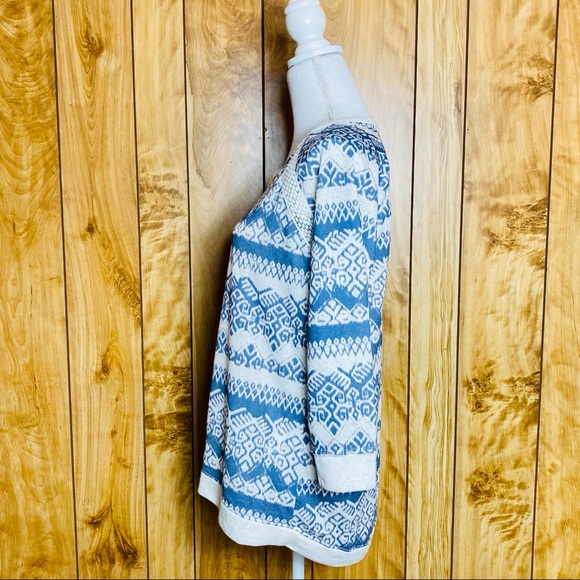 TOBI Aztec Blue and White Sweater - Picture 5 of 8